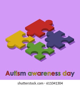 World autism awareness day vector icon.