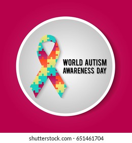 World Autism Awareness Day Vector Illustration. Suitable for poster, banner, campaign, and greeting card
