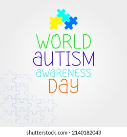 World Autism Awareness Day.Autism awareness concept for design, flayer, poster, social stock. Medical flat illustration in bright colors