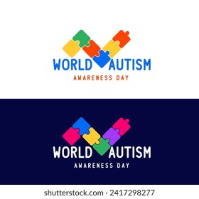 world autism day background. 2 April world autism awareness day background 2024. World autism day background design. Template for banners, social media, medical posters, backgrounds, badge, brochures.