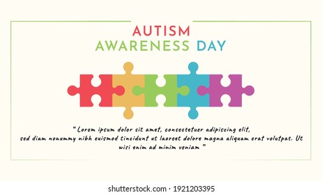 World autism day background with puzzle autism awareness day wallpaper Free Vector