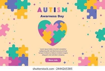 World Autism Day. Banner. Page for the site. Background. Vector graphics