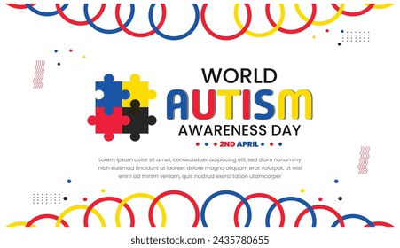 World Autism day, Empowering Individuals with Autism, World Autism Awareness Day. April 22. 