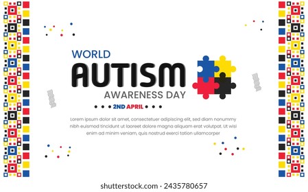 World Autism day, Empowering Individuals with Autism, World Autism Awareness Day. April 22. 