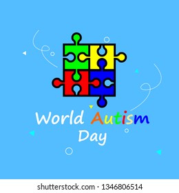 world autism day, international, vector design. concept, awareness, think different. out of box. health.