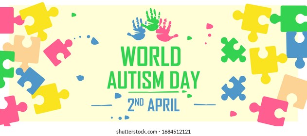  Día Mundial del Autismo. vector adecuado para tarjeta de felicitación, afiche y banner.