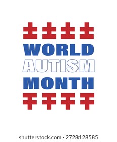Ilustración vectorial del Mes Mundial del Autismo