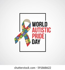 World Autistic Pride Day Vector Illustration. Suitable for Greeting Card, Poster and Banner