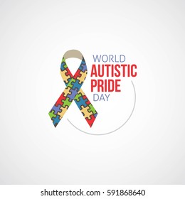 World Autistic Pride Day Vector Illustration. Suitable for Greeting Card, Poster and Banner