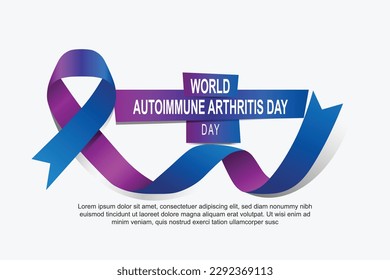 Antecedentes del Día Mundial de la Artritis Autoinmune. Educación, Salud. Ilustración vectorial.