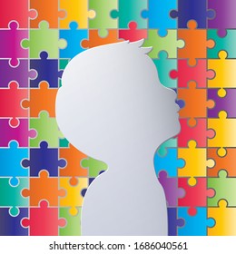 World Awareness Autism Day. Illustration vector suitable for greeting card, poster and banner.