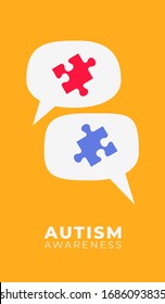 World Awareness Autism Day. Vector Autism with Ribbon. Illustration vector suitable for greeting card, poster and banner.