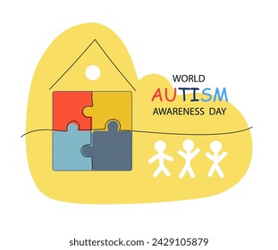 Diseño de fondo del día de la conciencia mundial celebrando el poster ilustración vectorial plana moderna.