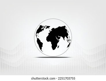 World background. World signTemplate.Gray background.