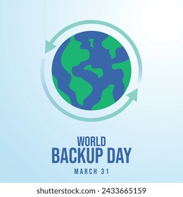 World Backup Day vector design template good for celebration usage. flat design. backup design template. eps 10.