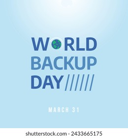 World Backup Day vector design template good for celebration usage. flat design. backup design template. eps 10.