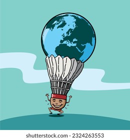 World Badminton Day illustration, perfect for icon, mascot, symbol or graphic needs.