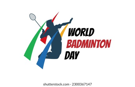 World badminton Day Slogan, typografisches Grafikdesign, Vektorgrafik, für T-Shirt, Hintergrund, Web Hintergrund, Poster und mehr.