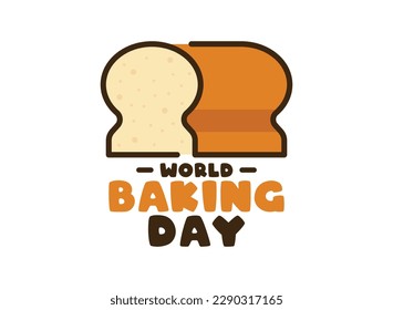 World Baking Day. Celebrated on the third Sunday in May. Bread icon. Line. Poster, banner, card, background. Eps 10.