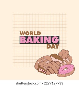 world baking day design vector