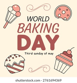 World Baking Day typography Vector