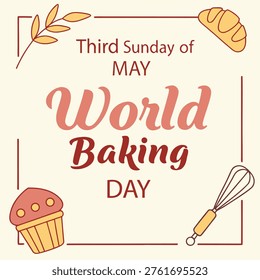 World Baking Day typography Vector