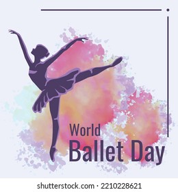 World Ballet Day on Gray Background