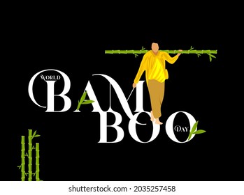 World Bamboo Day. Bamboo Banner and poster design for social media and print media.