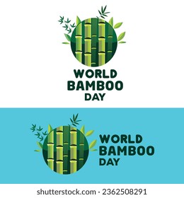 World Bamboo Day. Design element for greeting card, banner, poster and Tshirt Design 