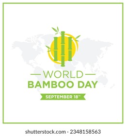 World bamboo day greetings vector.