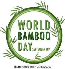 World Bamboo Day September 18 illustration