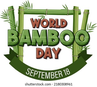 World Bamboo Day September 18 Banner Design illustration