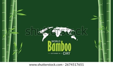 World Bamboo Day September 18 vector poster
