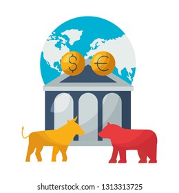 world bank bull bear dollar euro stock market