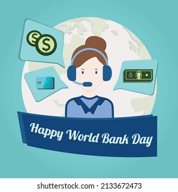 World Bank Day Vector Illustration (Ilustrasi Vektor Hari Bank Sedunia)
