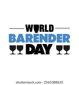 World bartender day Background Template design for Poster or Banner