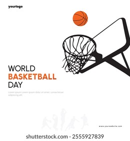 World Basketball Day December 21 vector illustration.