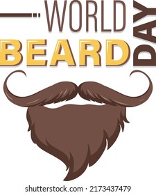 Ilustración de diseño de banderas del Día Mundial de la Barba
