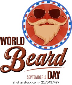 World beard day banner design illustration