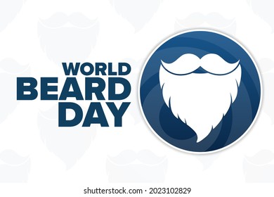 World Beard Day. Holiday concept. Template for background, banner, card, poster with text inscription. Vector EPS10 illustration