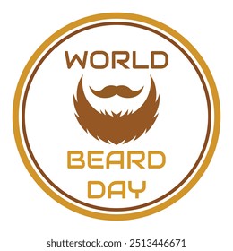 World Beard Day Minimal Poster Design.
