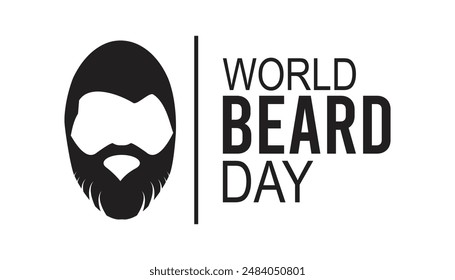 World Beard Day is observed every year on September. banner design template Vector illustration background design.