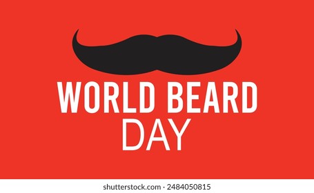 World Beard Day is observed every year on September. banner design template Vector illustration background design.