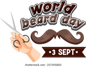 World Beard Day September 3 illustration