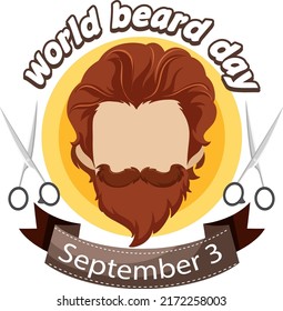 World Beard Day September 3 illustration