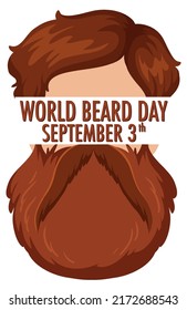 World Beard Day September 3 Banner illustration