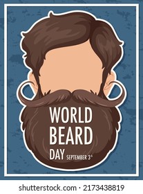 World Beard Day September 3 Poster Template illustration