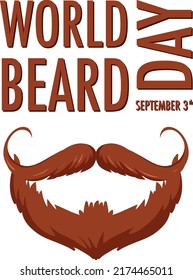 World Beard Day September 3 Banner illustration