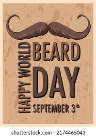 World Beard Day September 3 Poster Template illustration