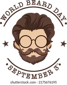 World Beard Day September 3 Banner illustration
